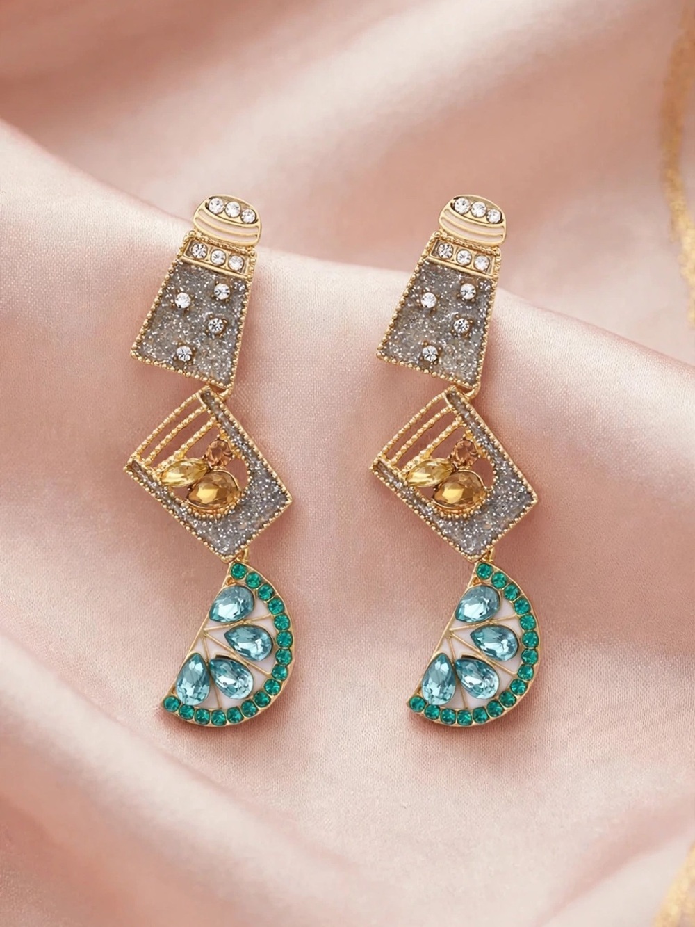 Tequila Cocktail Statement Earrings | Salt Tequila Lime Holiday Earrings | NWT